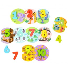 TOOKY TOY Edukacyjne Puzzle Układanka Nauka Liczenia Tooky Toy