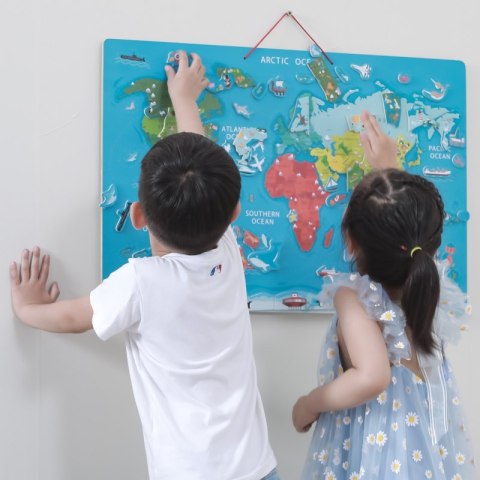Viga 2w1 Tablica Edukacyjna z Magnetyczną Mapą Świata Viga Toys Viga 2w1 Tablica Edukacyjna z Magnetyczną Mapą Świata Viga Toys