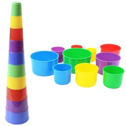 Wader QT Wieża Piramidka Układanka Edukacyjna (10 Kubeczków) Wader Quality Toys