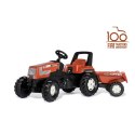 Rolly Toys Traktor Farmtrac Fiat Centenario na Pedały z Przyczepką Rolly Toys