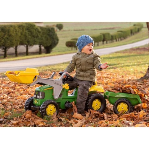 Rolly Toys Traktor na pedały John Deere z łyżką i przyczepą 2-5 Lat Rolly Toys Rolly Toys Traktor na pedały John Deere z łyżką i przyczepą 2-5 Lat Rolly Toys