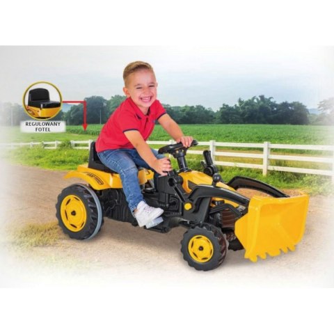 WOOPIE Ogromny Traktor Na Pedały Spychacz Żółty Woopie WOOPIE Ogromny Traktor Na Pedały Spychacz Żółty Woopie