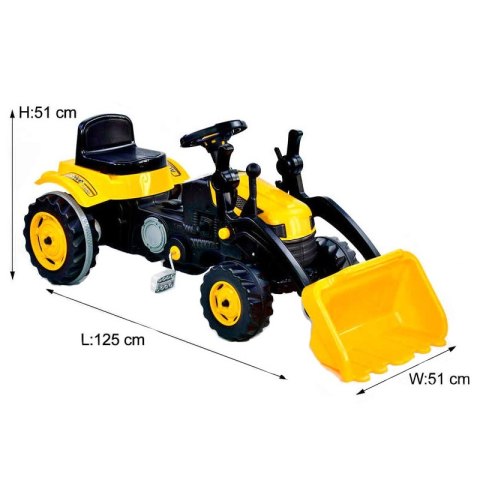 WOOPIE Ogromny Traktor Na Pedały Spychacz Żółty Woopie WOOPIE Ogromny Traktor Na Pedały Spychacz Żółty Woopie
