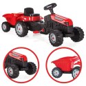 WOOPIE Traktor MAXI na pedały z przyczepą Czerwony Woopie