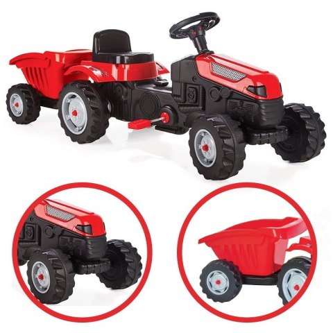 WOOPIE Traktor MAXI na pedały z przyczepą Czerwony Woopie WOOPIE Traktor MAXI na pedały z przyczepą Czerwony Woopie