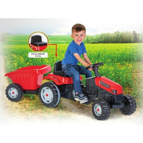 WOOPIE Traktor MAXI na pedały z przyczepą Czerwony Woopie WOOPIE Traktor MAXI na pedały z przyczepą Czerwony Woopie