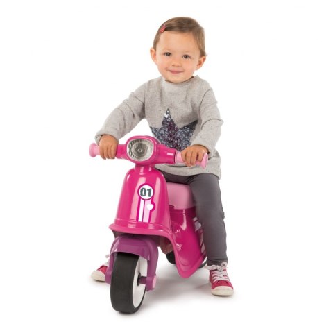 Smoby Różowy jeździk skuter Ciche koła Pink Scooter Smoby Smoby Różowy jeździk skuter Ciche koła Pink Scooter Smoby