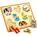 Drewniane Puzzle Farma Układanka Viga Toys Viga Toys