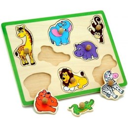 Drewniane Puzzle Zwierzęta ZOO Układanka Viga Toys Viga Toys