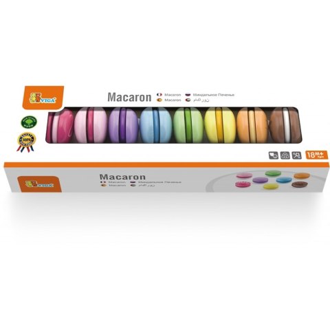 Drewniany Ciastka Zestaw kolorowych makaroników Viga Toys 8 sztuk Viga Toys Drewniany Ciastka Zestaw kolorowych makaroników Viga Toys 8 sztuk Viga Toys