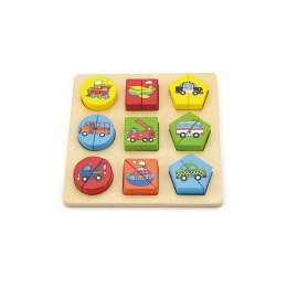 Puzzle Drewniane Viga Pojazdy Viga Toys