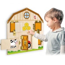 Viga Drewniana Tablica Manipulacyjna Edukacyjna Sensoryczna Farma Viga Toys